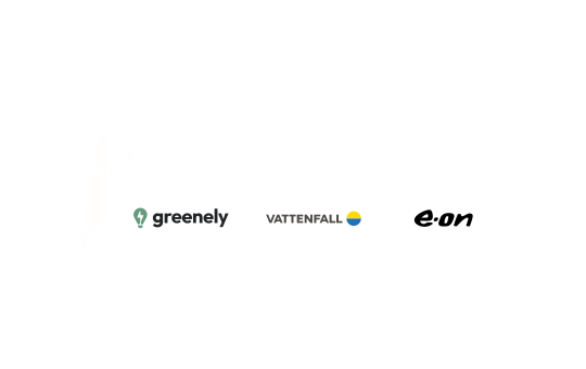 Stapeldiagram elpris Greenely, Vattenfall och e.on